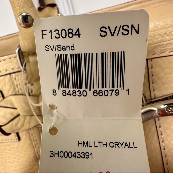 Coach Hamptons Vintage Braided Satchel Tan Sand Pebbled Leather NWT - Picture 10 of 12